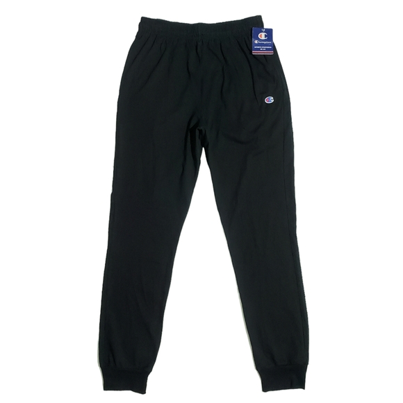 Champion Mens Lightweight Jogger Lounge Pants Black C-patch Logo Medium NWT - Picture 2 of 9